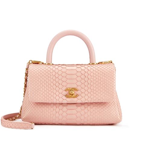 baby pink chanel bag|chanel baby pink python coco handle.